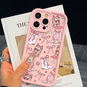 iPhone 16 Pro Pink Cowgirl Bows Phone Case NEW